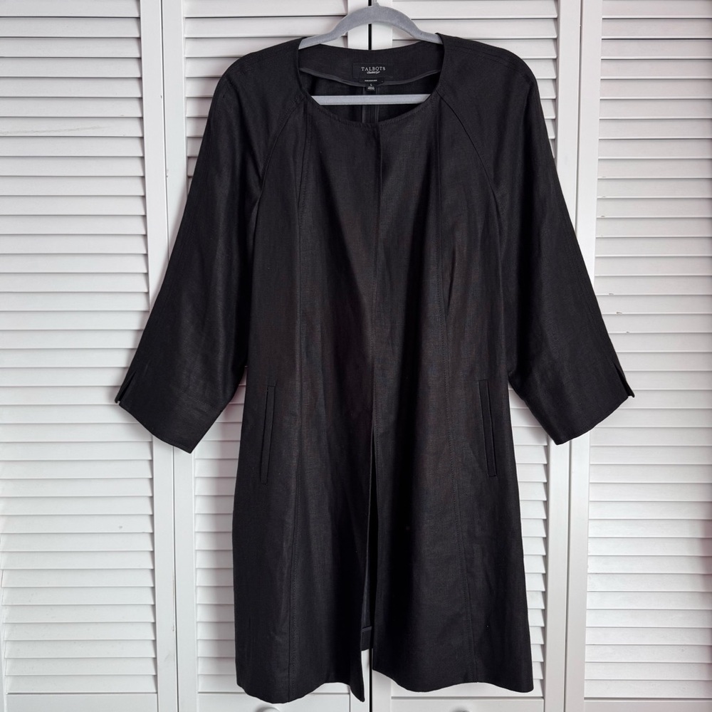 Talbots Irish Linen Unstructured Bound Seams Ragl… - image 1